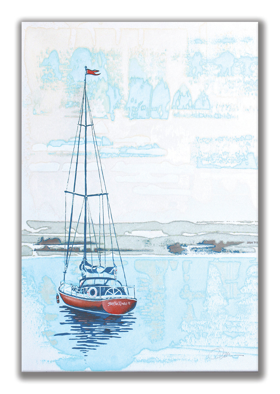 "Bella Rosa II" Post Card  6" x 9"